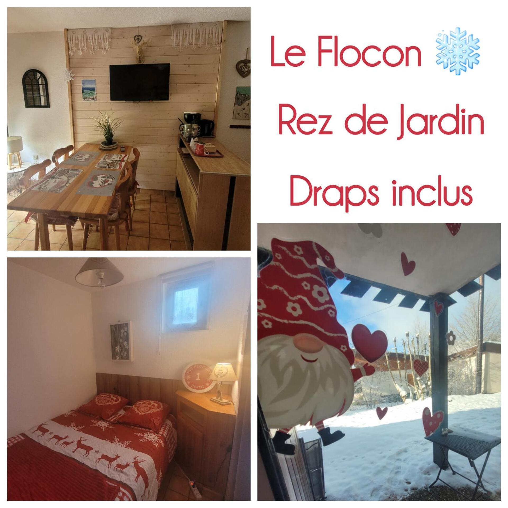 Appartement Le Flocon, Joli Petit Cocon 4 Pers En Rez De Jardin Draps Inclus Les Rousses Ngoại thất bức ảnh